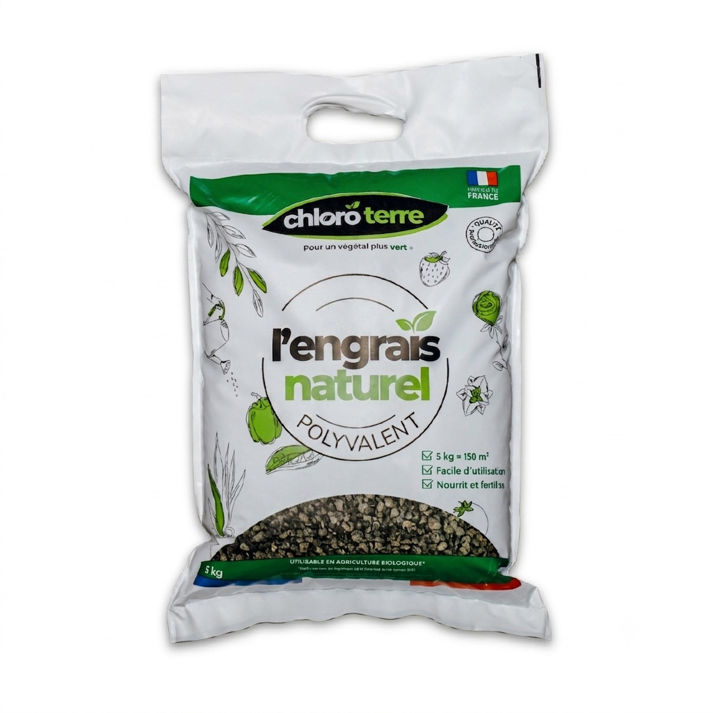 Sac d'engrais naturel polyvalent Chloro Terre 5 kg
